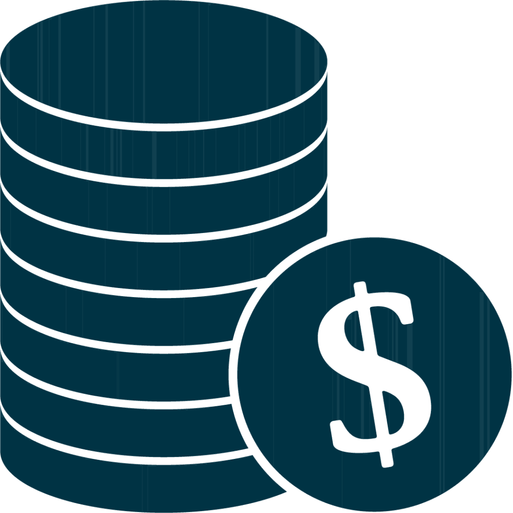 Blue money icon