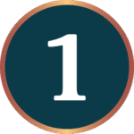 Blue circle icon displaying the number 1